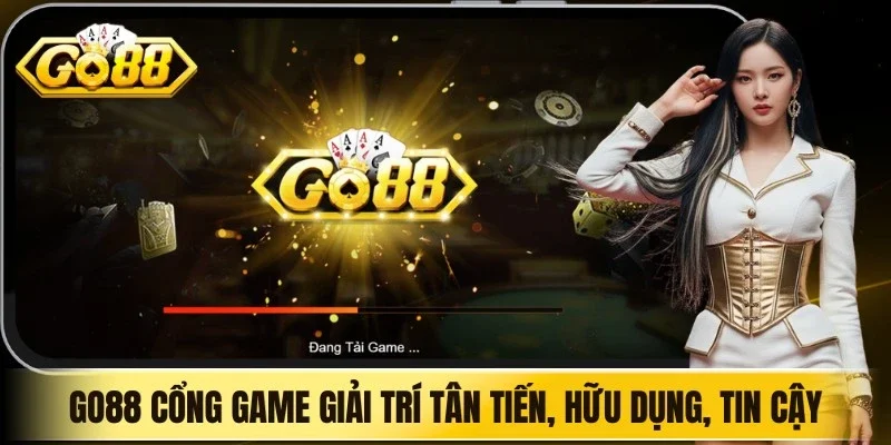 Giao diện Go88 với các chuyên mục game bài, casino, nổ hũ và bắn cá